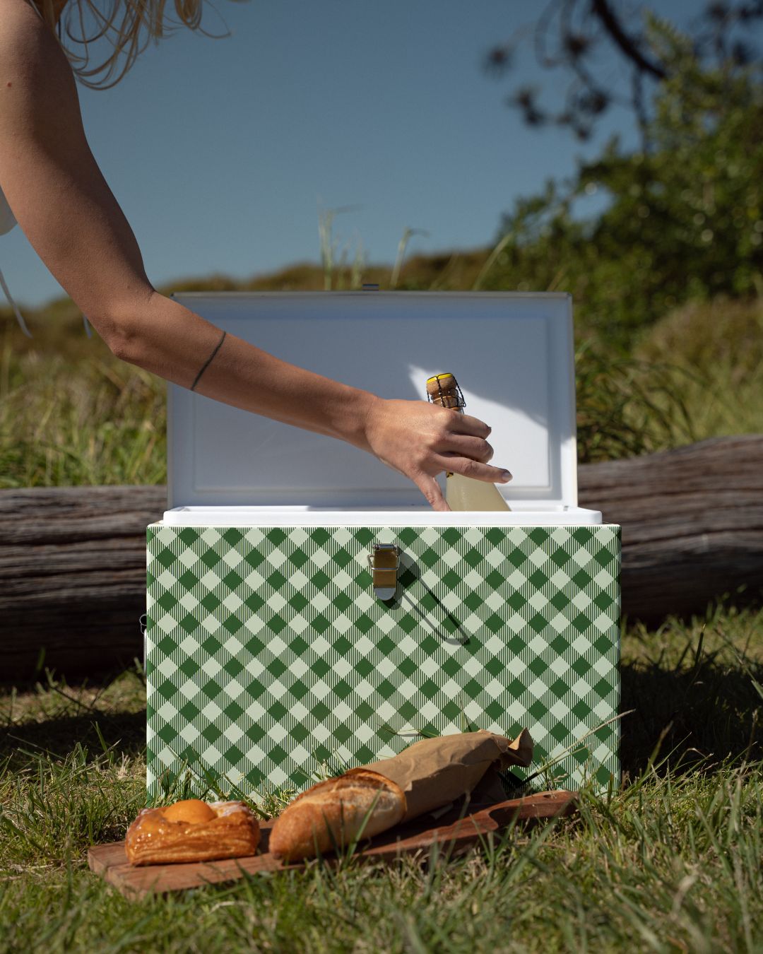 Avocado Gingham Napoleon Original Chilly Bin