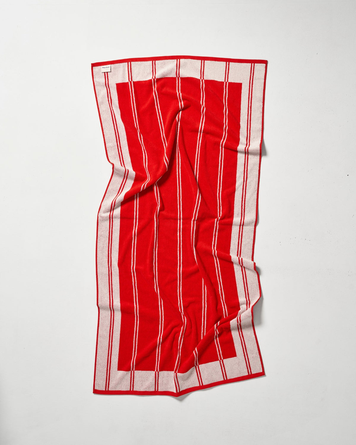 Twin Stripe Towel - Cherry Red